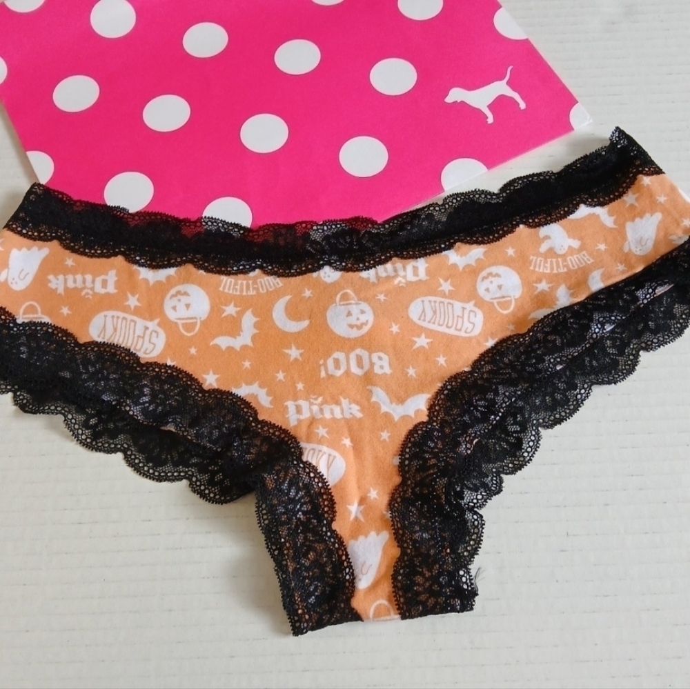 Victoria's Secret PINK Halloween Cheekster Panty Size Large